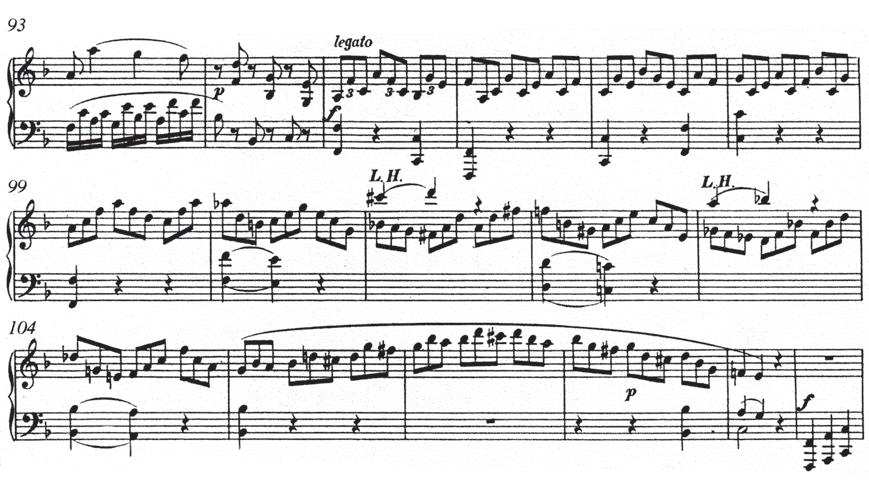 Sequences in Mozart s Piano Sonata, K. 280/I Example 4. Sequence 1, recapitulation, mm. 99 104.
