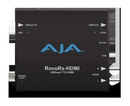 RovoRx-HDMI RovoRx-HDMI is an UltraHD/HD HDBaseT receiver with integrated HDMI video