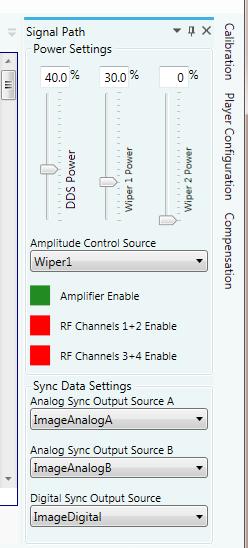 Example 3: Calibration Mode Use internal amplitude control, Wiper 1. Apply cautious power settings