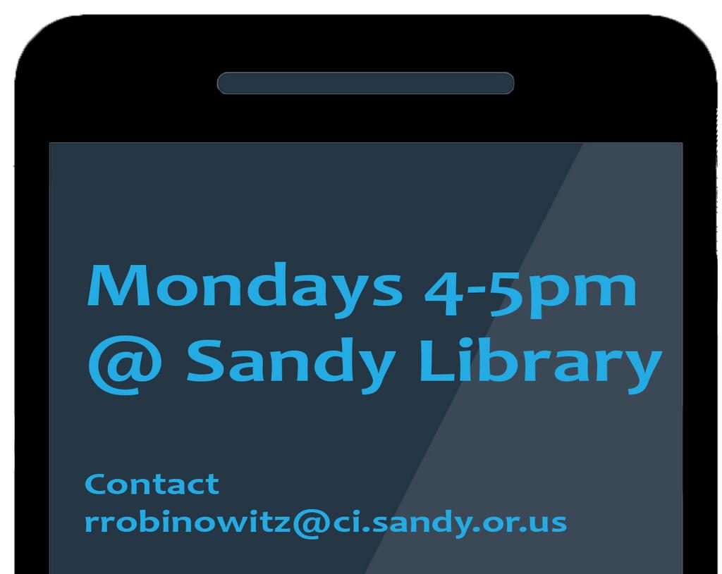Teens 12-17 welcome. Contact Rebecca rrobinowitz@ci.sandy.or.us Wednesday, Dec.