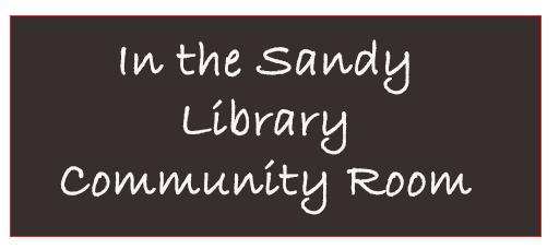 Library Advisory Board Sandy Public Library Community Room Contact Sarah