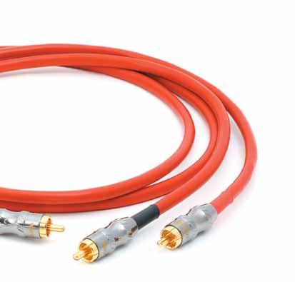 It features a twisted pair of silver plated LC-OFC conductors with polyethylene insulation and terminated with cast hard gold plated RCA plugs.