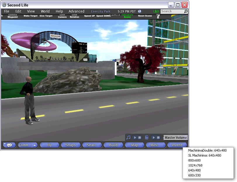 Tool: Sizer (Windows) Location: http://www.brianapps.net/sizer.html Cost: Freeware Approach for Second Life Filming: Determine the dimensions you will need to use in your elearning Flash pieces.