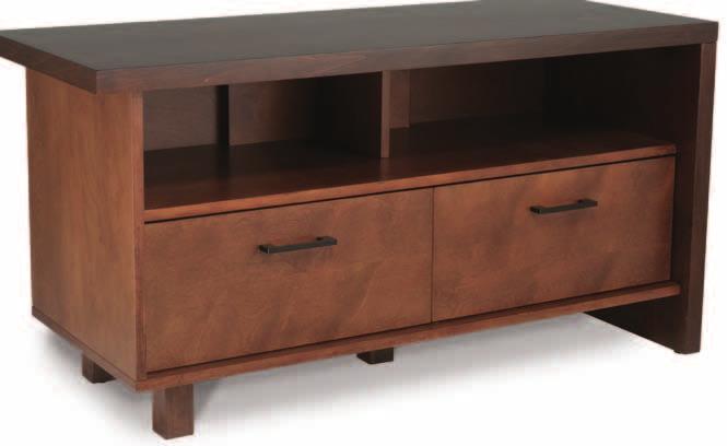 Comprised of both light and dark walnut finishes, this piece is constructed of beautiful hardwood to add a