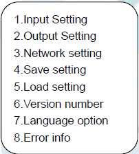 6.2 MENU OPTION 6.2.1 LOCK STATUS DISPLAY Press arrow directional key to change parameters Enter: save