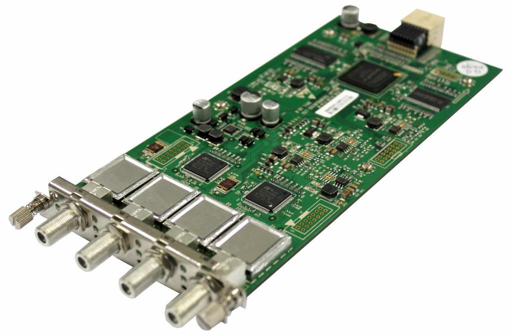 adding or replacing different modules. 1.4.1.1 4-DVB-S/S2 module The DVB-S/S2 module is equipped with 4 BNC-type ASI interfaces ports.