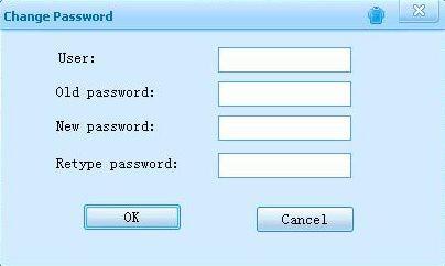 (1) Password: select to change the login password.