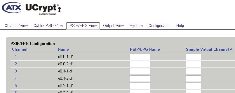CHAPTER 8: PSIP & EPG CONFIGURATION 8.3 Create an EPG Channel with PSIP Procedure This procedure explains the basic steps to creation of the EPG channel with PSIP table generation.