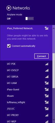 Connecting to a hotspot: Due to a limitation in Windows 8, Open Mobile has to work in the background with the operating system to connect you to ipass hotspots.
