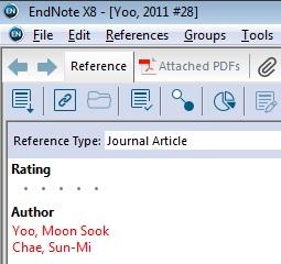 Double-click on the reference and delete the qualifications after the authors first names.