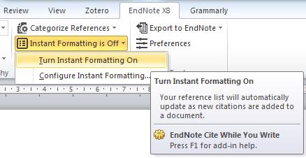 I need to change a few things in my essay. Can I copy and paste sentences with EndNote citations/footnotes in them? NO, NO, NO!