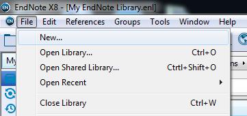 1. EndNote essentials 1.1 Creating a library when you first use EndNote Reference information is stored in a file called a library. To create a library, open EndNote.