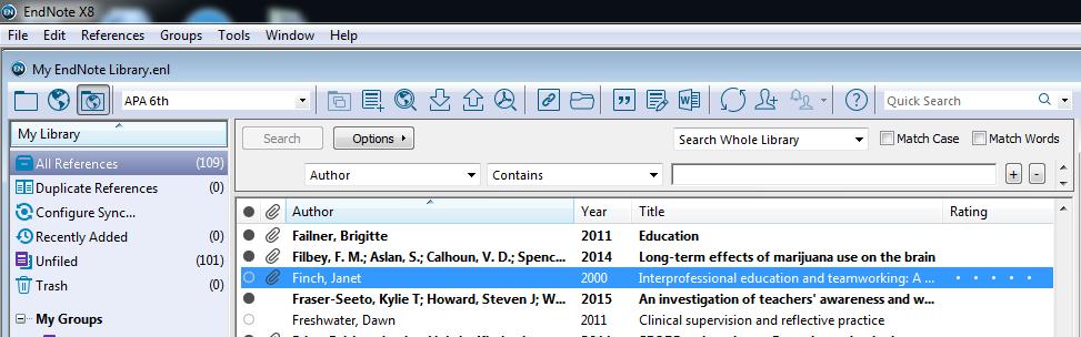 2. Adding citations to an assignment 2.1 Inserting citations Once you have added all your references to your library, you are able to insert them into your assignment.