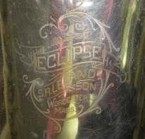 The only unique variation of the Eclipse logo that I have found is on Eb Tuba #872 (Figure 21) and on