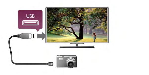Računar Televizor možete da povežete sa računarom kako biste ga koristili kao monitor. Preko HDMI kabla Pomoću HDMI kabla povežite računar i televizor.