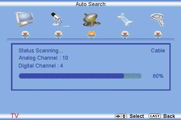 4.4 DTV / TV Tuner Setup When you first used your VW47L FHDTV10A you will have setup your TV for DTV / TV channels using the Initial Setup screens.
