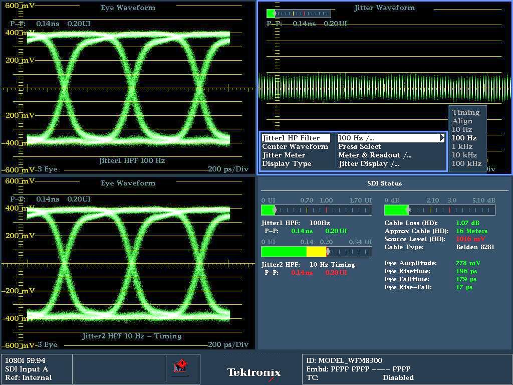With FlexVu, users can simultaneously display timing jitter and alignment jitter values, cable parameter measurements, and display different eye patterns to help quickly diagnose and resolve problems