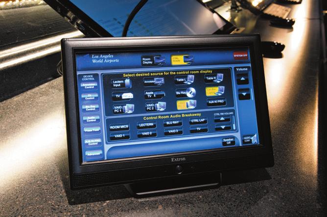 employees unfamiliar with presenting in the board room. The TouchLink touchpanel provides easy system control from the front of the room.