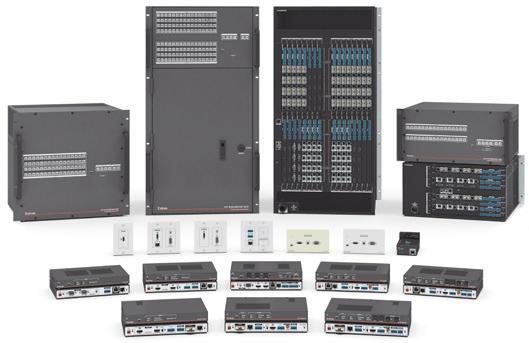 The TLP 1000MV works in conjunction with an Extron IPCP 505 IP Link Control Processor to enable in-room control of the various source devices and displays.