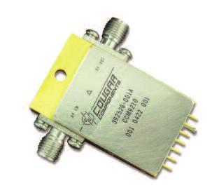 4 db and hysteresis is 0.1 db. Cougar can provide this function in other frequency ranges and input power ranges. 8 to 10 GHz Operational Frequency <1.