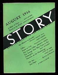 X (STEGNER, Wallace E.). (Story): Home to Utah in Story Magazine, August, 1936. New York: Story Magazine 1936. Wrappers.