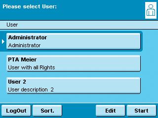 User Managemen Sep 11: Enering user names and descripions To ener a name for he user profile, ouch he User Name buon.