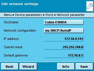 Noe he IP address of he scale se during configuraion: See menu: Displaing Device Informaion Basic Daa Ener he IP address in he address field of our Windows browser.