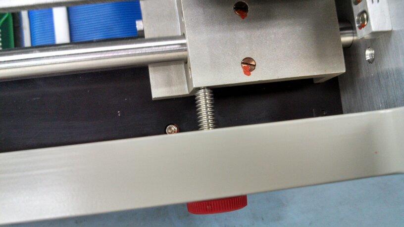 Shipping screw in locking position (A) Step 4: Tighten all the screws that was previously loosen.