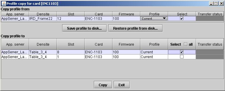 User Presets The User Preset controls allow the user to save and recover all configuration settings on the card. Select any one of the five presets using the pulldown list.