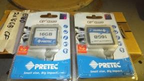 E160 Pretec CFSS16G Qty 2 x Pretec 16GB CF card Price Inc VAT 20 Unused / used once original packaging.