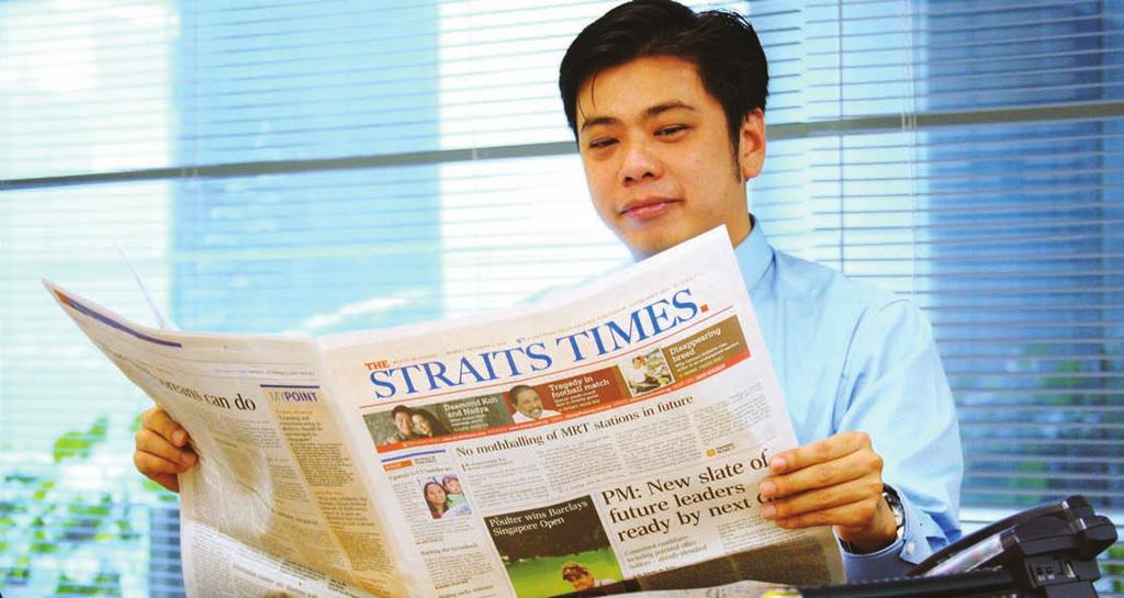 NEWSPAPER DISPLAY Singapore Press Holdings Ltd (SPH) publishes 17 newspaper titles.