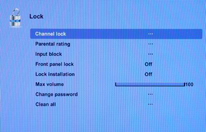 3 The Timer menu can be used to select the Time zone, clock and Sleep timer. Adjusting lock settings Adjusting Setup settings 1 Press the Menu key to bring up the OSD.