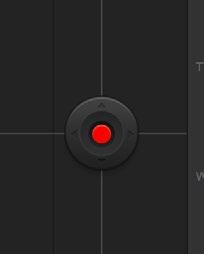 Holding the command key on a Mac, or the Control key on Windows, allows only pedestal adjustments. The iris/pedestal control illuminates red when its respective camera is on air.