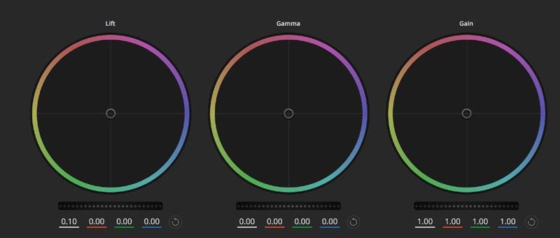 Lift, gamma and gain color wheels in the color corrector panel. Color Wheels Click and drag anywhere within the color ring: Note that you don t need to drag the color balance indicator itself.