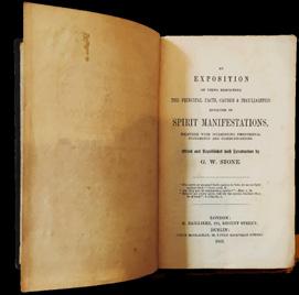 Communications. London and Dublin: H. Bailliere and James McGlashan, 1852. First Edition thus. 12 mo. 256 pp. Original brown cloth.