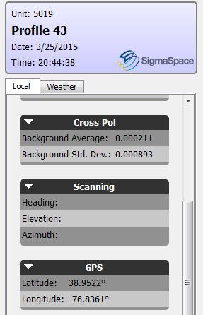 Figure 18: GPS Coordinates Display If no GPS coordinates are displayed, check the GPS section in the Hardware tab for an error message.