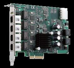 PCIe-GIE64+ / PCIe-GIE62+ 4 / 2-CH PCI Express Power over Ethernet Frame Grabbers Grayscale Camera PCIe-GIE64+ Color Camera PCI Express x4 compliant Support for 4 / 2 independent Gigabit Ethernet