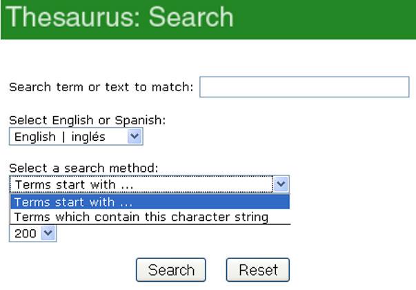 Thesaurus Display: Search for term As an alternative to