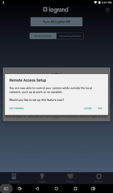 Setting up Remote Access Create a remote access account. 1.
