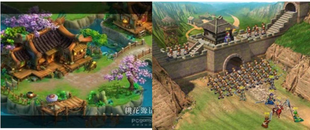 114 Yingbo Du and Guidan Du: Cultural Characteristics of Traditional Architecture and Scenic Architecture in the Online Games based on Chinese stories, the function of transmission of the online