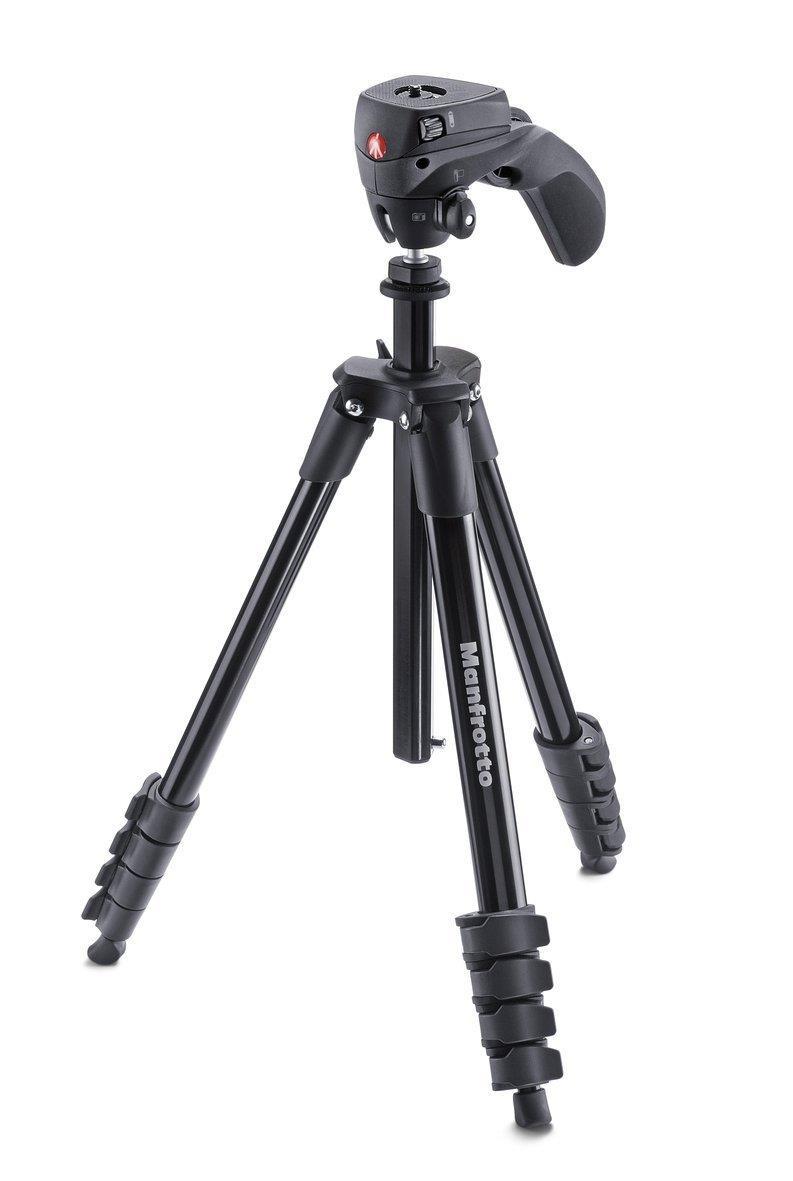 Video filming accessories for your Smartphone: Manfrotto MKCOMPACTACN-BK Compact Action Tripod Quick release plate Small and light,