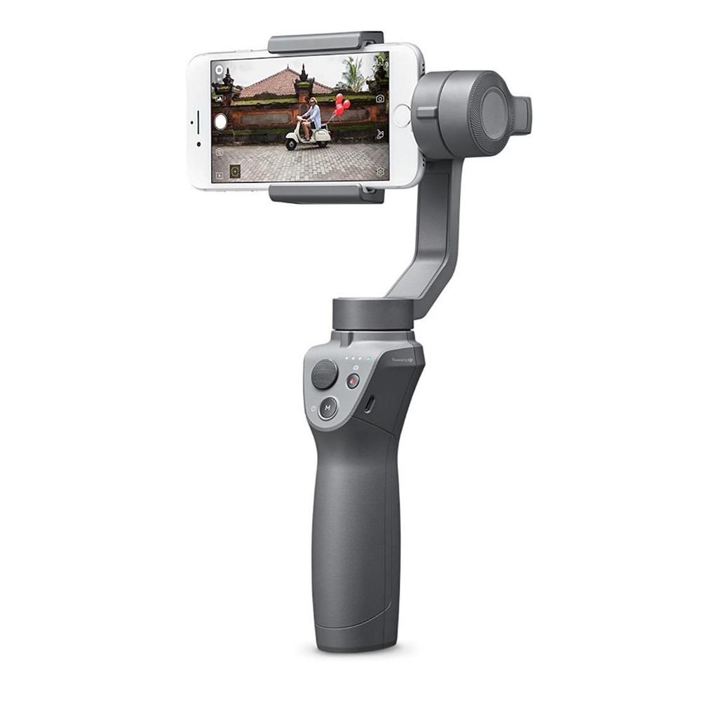 Video filming accessories for your Smartphone: DJI Osmo Mobile 2 Helps steady the phone as you walk around and the gimbal softens steps and movements. About $137.