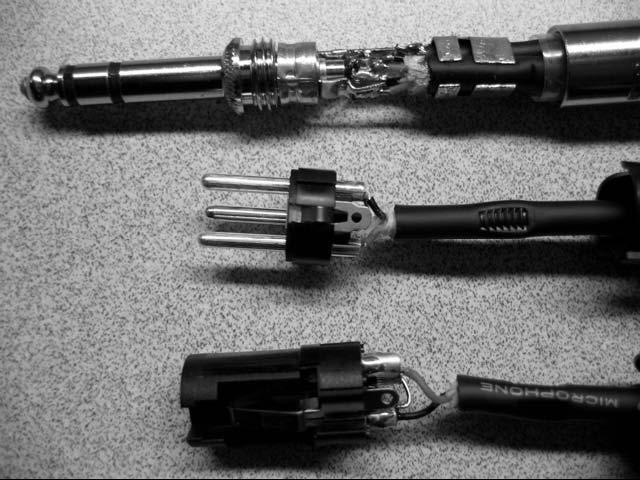 The Technical Stuff To make such a cable, first acquire the following components: (1) Female XLR cable connector (1) Male XLR cable connector (1) 1/4" TRS cable connector A suitable length of light
