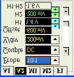 the parameter area for a particular channel or by using the channel pull down menus. A different channel can be selected by hitting the "A1,A2,M1,M2,F1" Ch Select button.
