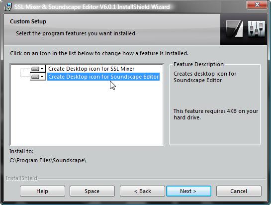 Once you have selected your installation and project data folders, you may select to