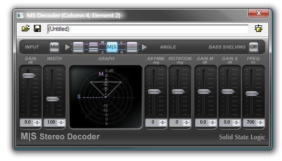Double-click on the mixer element to open the main MS Decoder window.