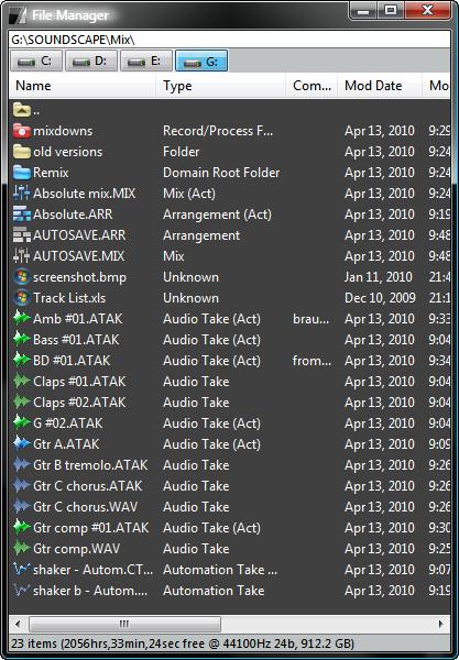 File Manager Soundscape V6's File Manager Window is the central place to access any kind of relevant file available to your PC.