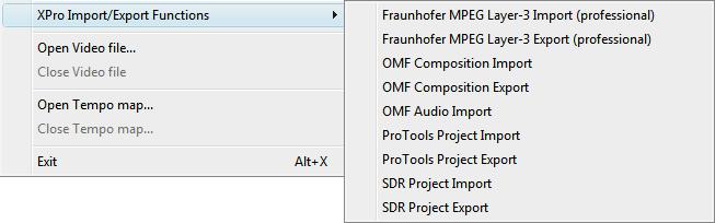 XPro Import/Export XPro Import/Export components allow audio data conversion to and from a variety of formats.