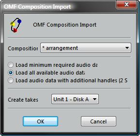 OMF Composition Import/Export and OMF Audio Import are also available as options, for which the software must be installed separately. All available XPro component options are organised in a submenu.