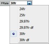 Clicking on an entry will set Soundscape to operate at the corresponding Sample Rate. The Sample Rate setting can also be specified in the menu: Settings Sample Rate.